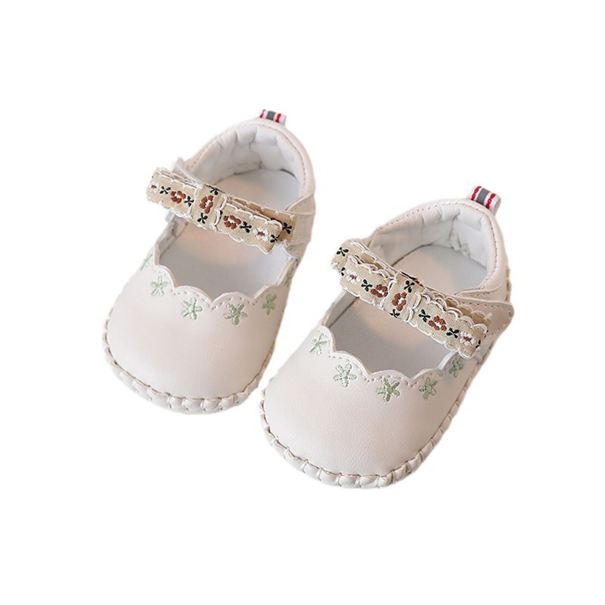 Baby Girls Autumn Embroidered Ladies Style Leather Shoes