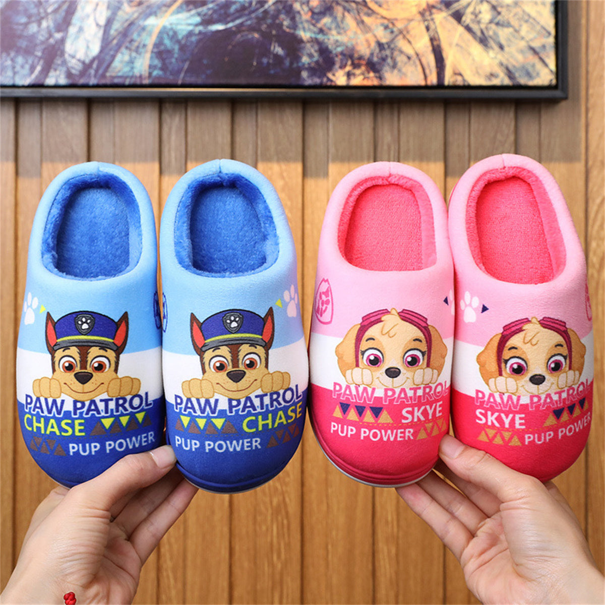 Paw Patrol Letters Cartoon Cute Style Baotou cotton mop for Boys and Girls