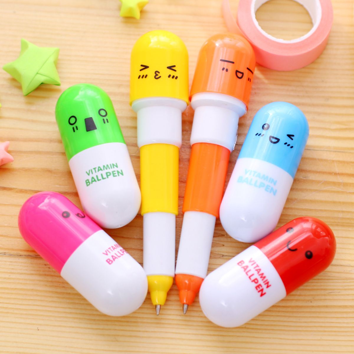 Cartoon pill pen retractable ballpoint pen