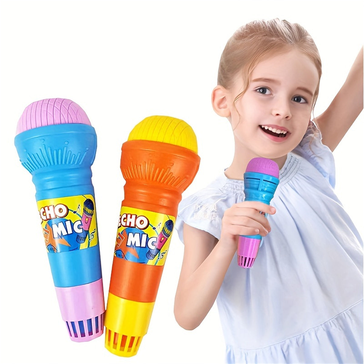 Children's echo microphone without batteries with echo black line microphone eloquence musical instrument training kindergarten props