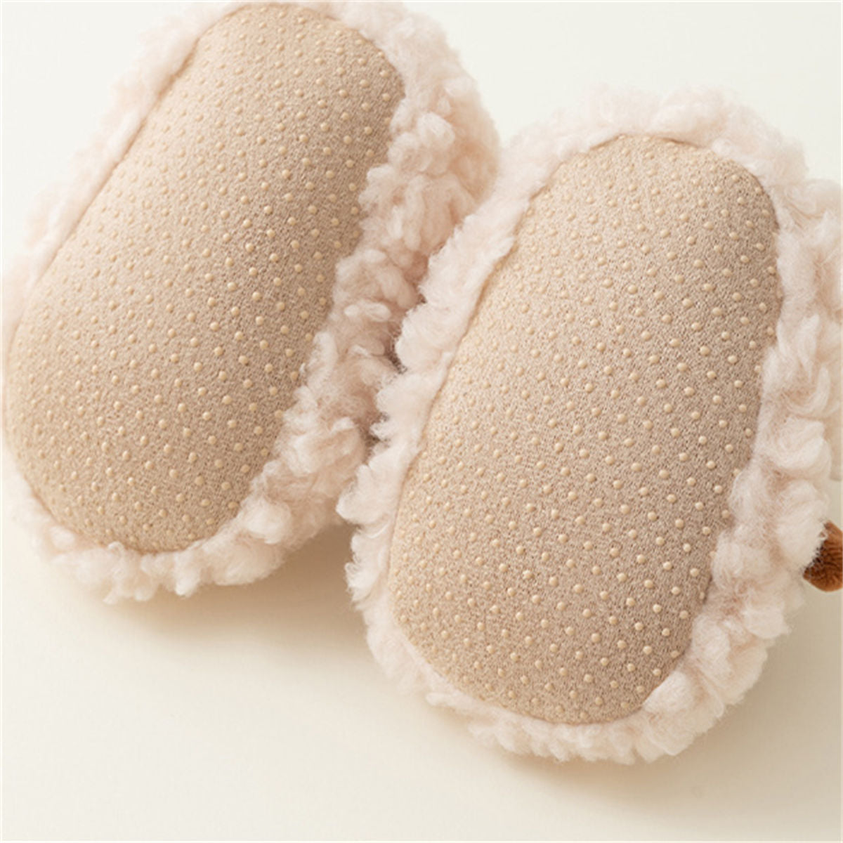 Winter plush cute bear style cotton shoes for baby boys and girls