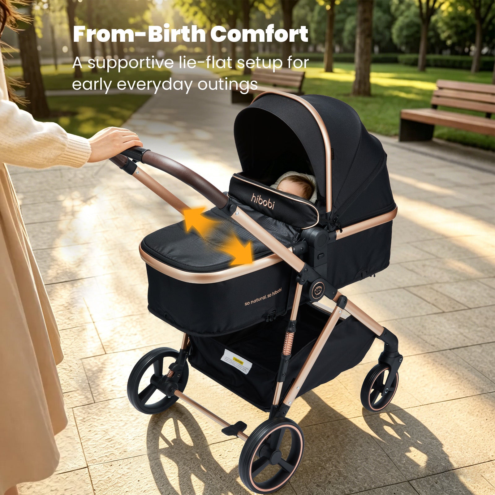 Hibobi Aurora Luxury 2-in-1 Reversible Baby Pram Stroller