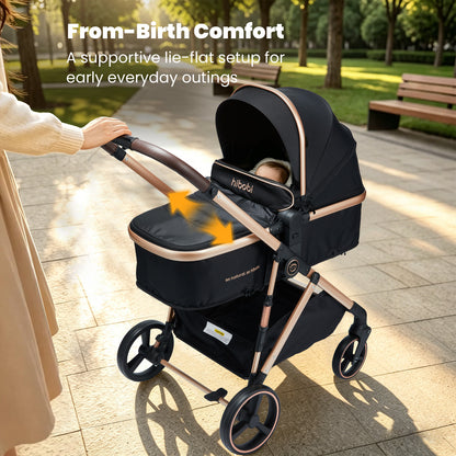 Hibobi Aurora Luxury 2-in-1 Reversible Baby Pram Stroller