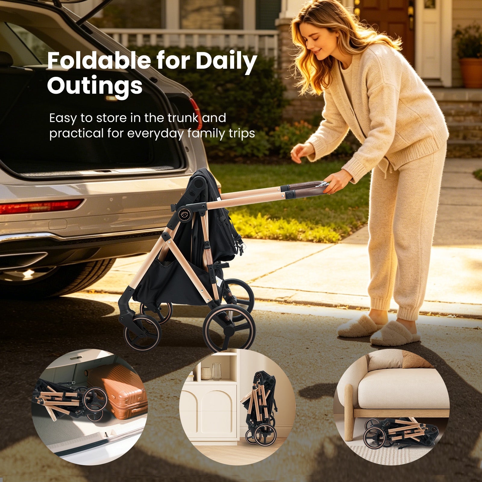 Hibobi Aurora Luxury 2-in-1 Reversible Baby Pram Stroller