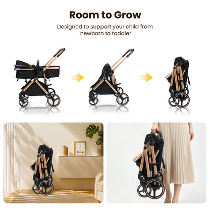 Hibobi Aurora Luxury 2-in-1 Reversible Baby Pram Stroller