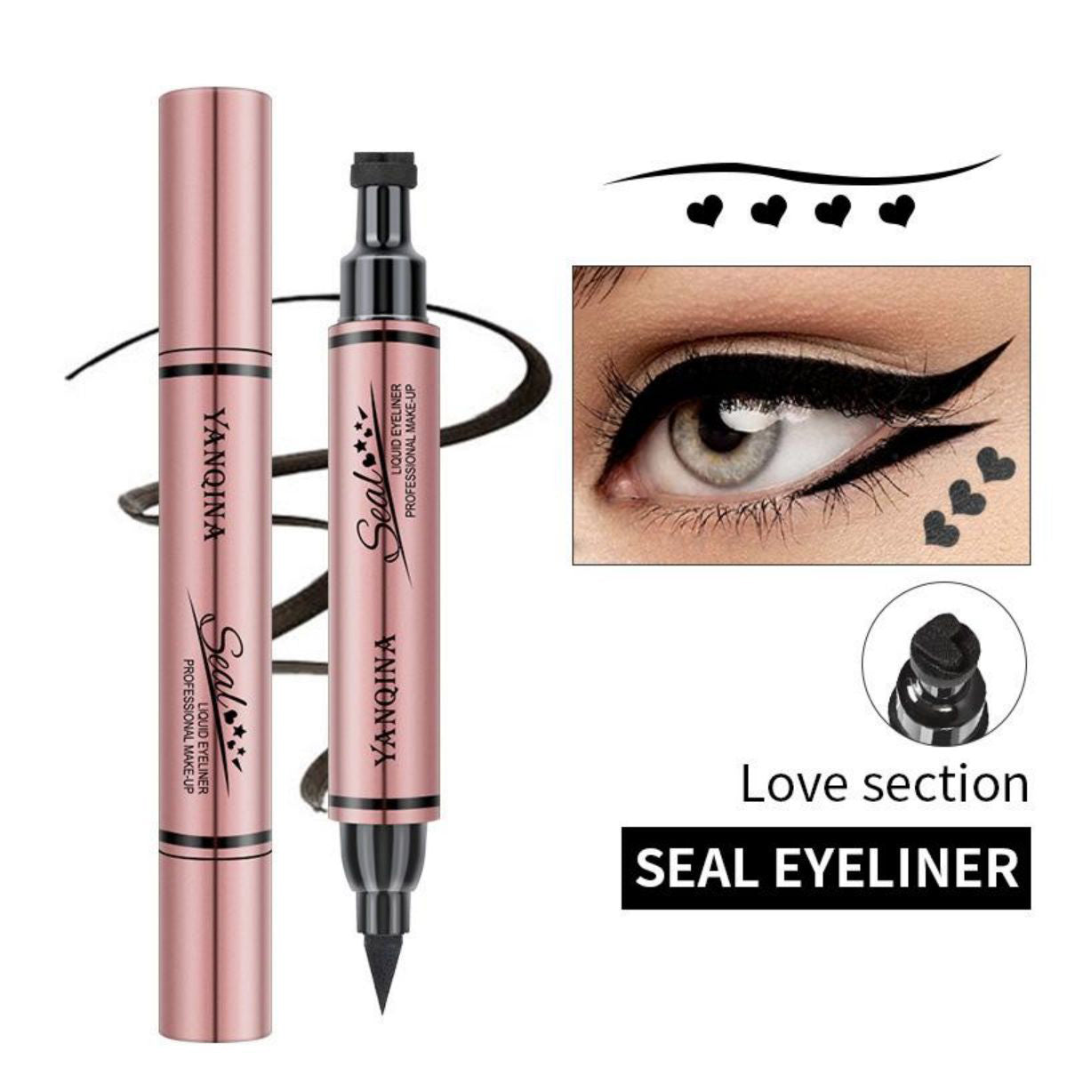 Double-headed stamp eyeliner waterproof non-smudge wing embellishment stamp eyeliner beauty makeup