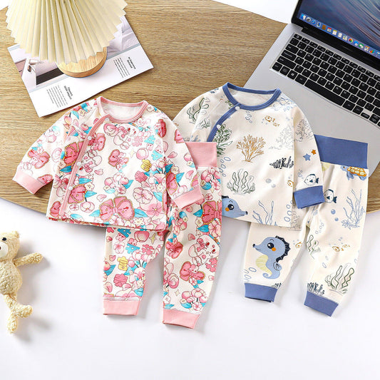 Baby Cotton Warm Long Sleeve Pants T-shirt Set