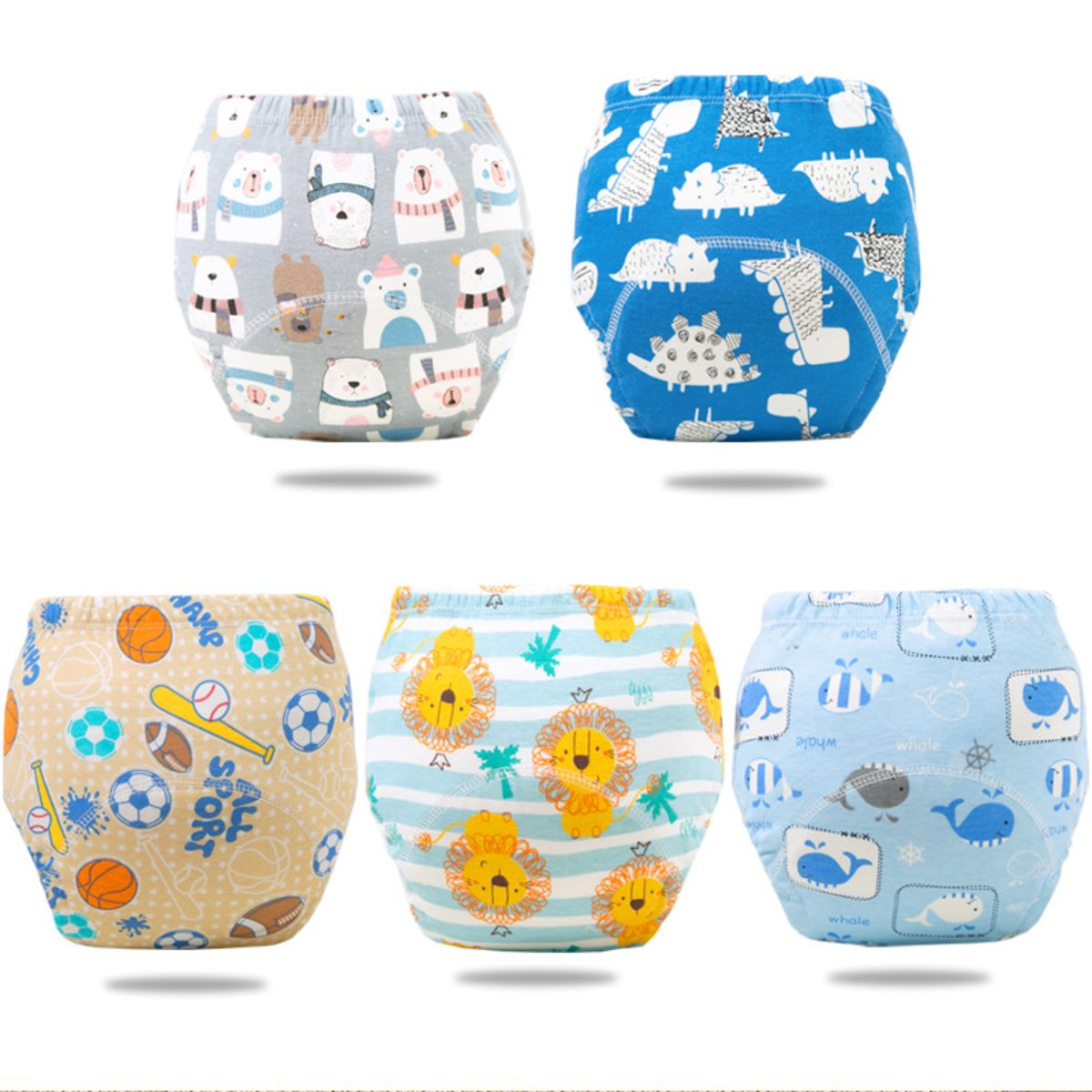 Baby toilet training pants pure cotton waterproof washable diaper diaper pants pocket baby girl boy diaper underwear