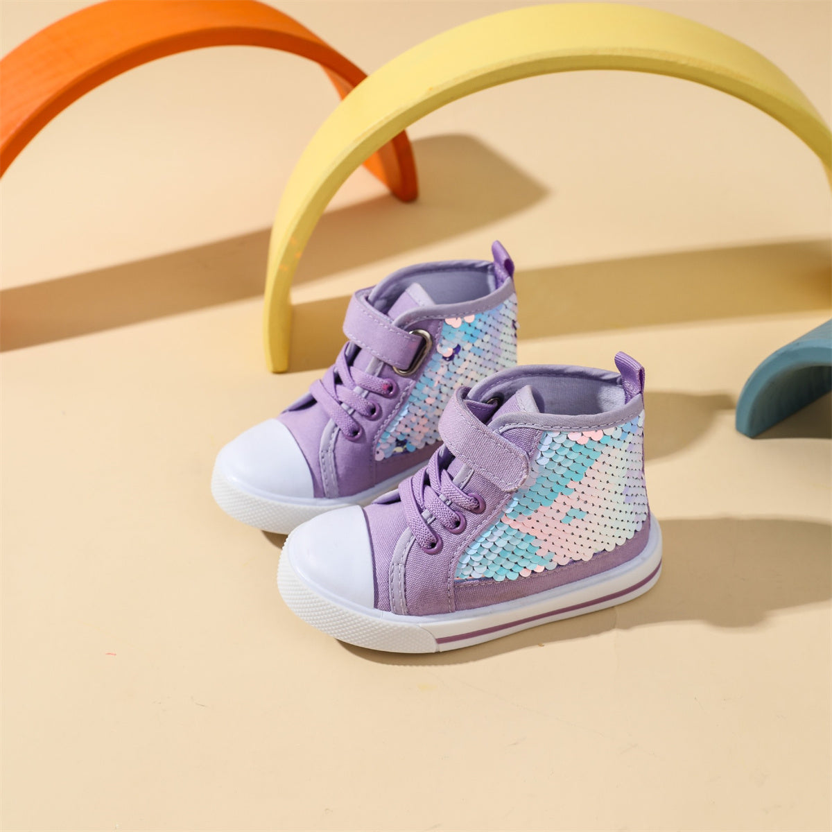 Children's canvas shoes fashion sequin princess shoes