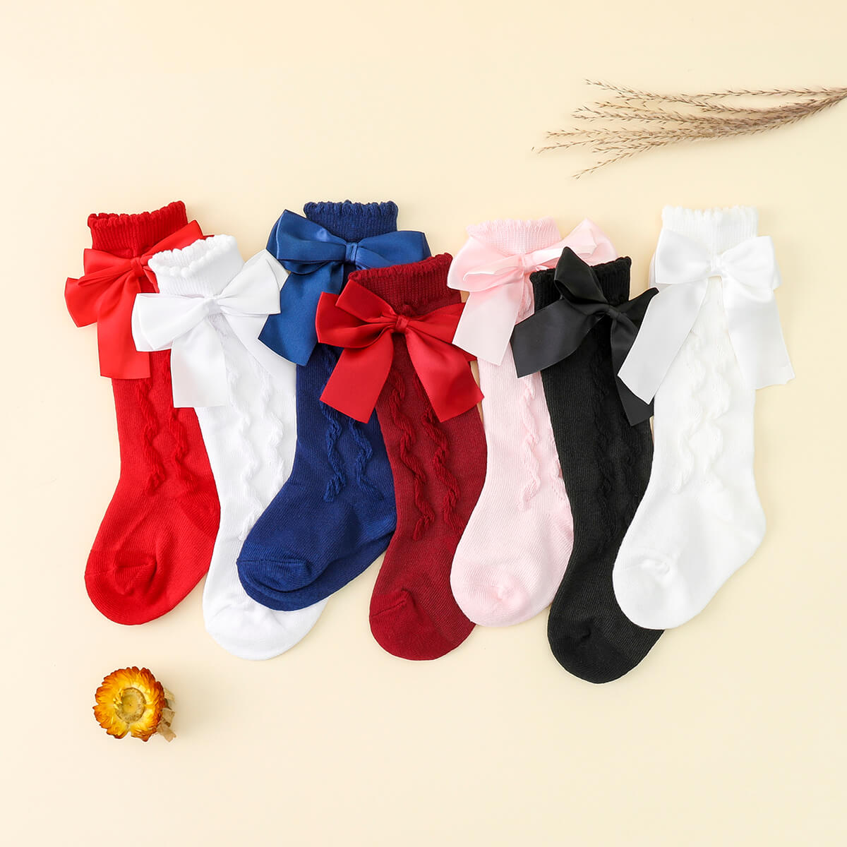 Children's Double Bowknot Socks