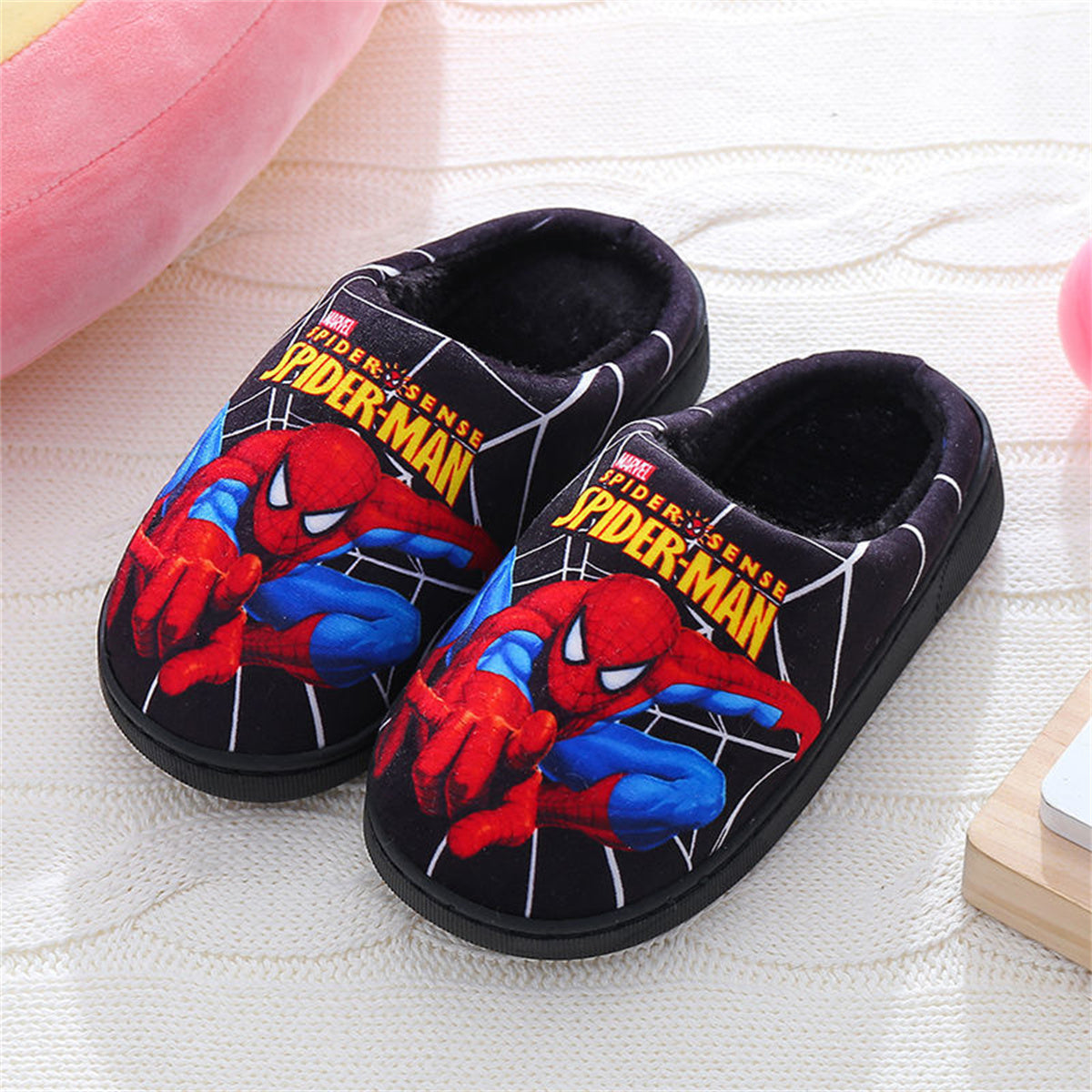 Spider-Man waterproof and non-slip casual cotton slippers for boys