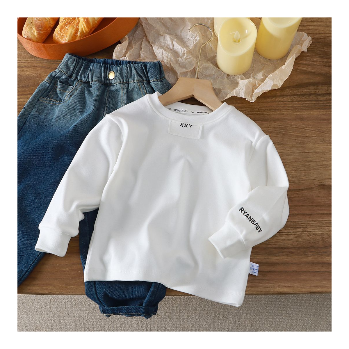 T-shirt long sleeve solid color versatile bottoming shirt