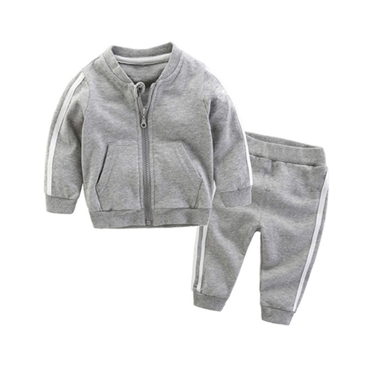 Zipper Jacket Sports Sweatshirt Sweatpants Two-piece Set