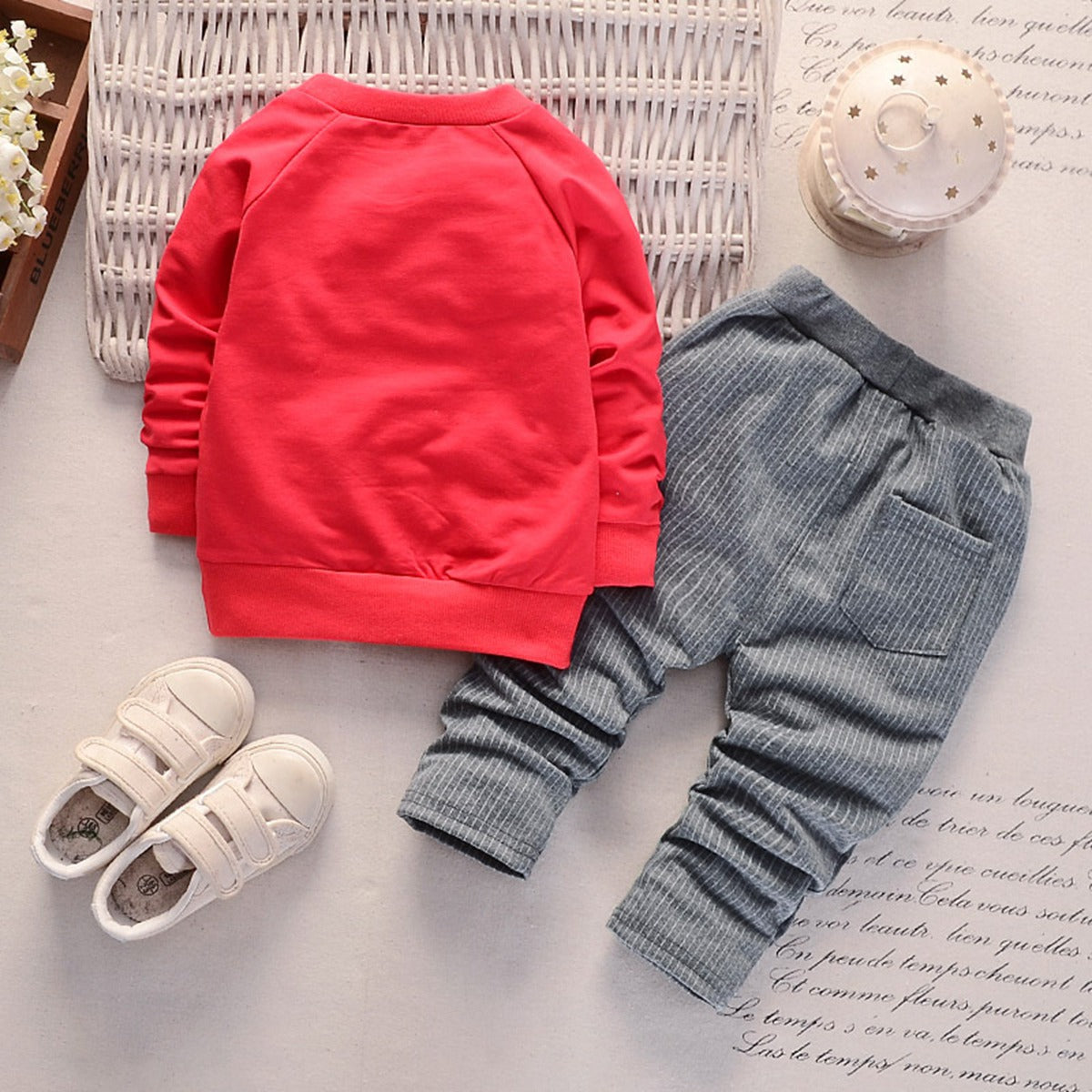 Kids Fashion Classic Pocket Sweatshirt 2-Piece Set