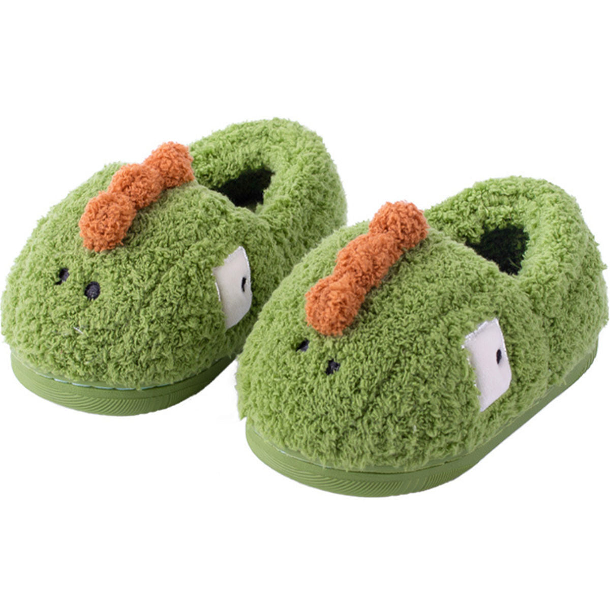 Children&#39;s winter velvet dinosaur cartoon cute style warm bag with hooded cotton slippers