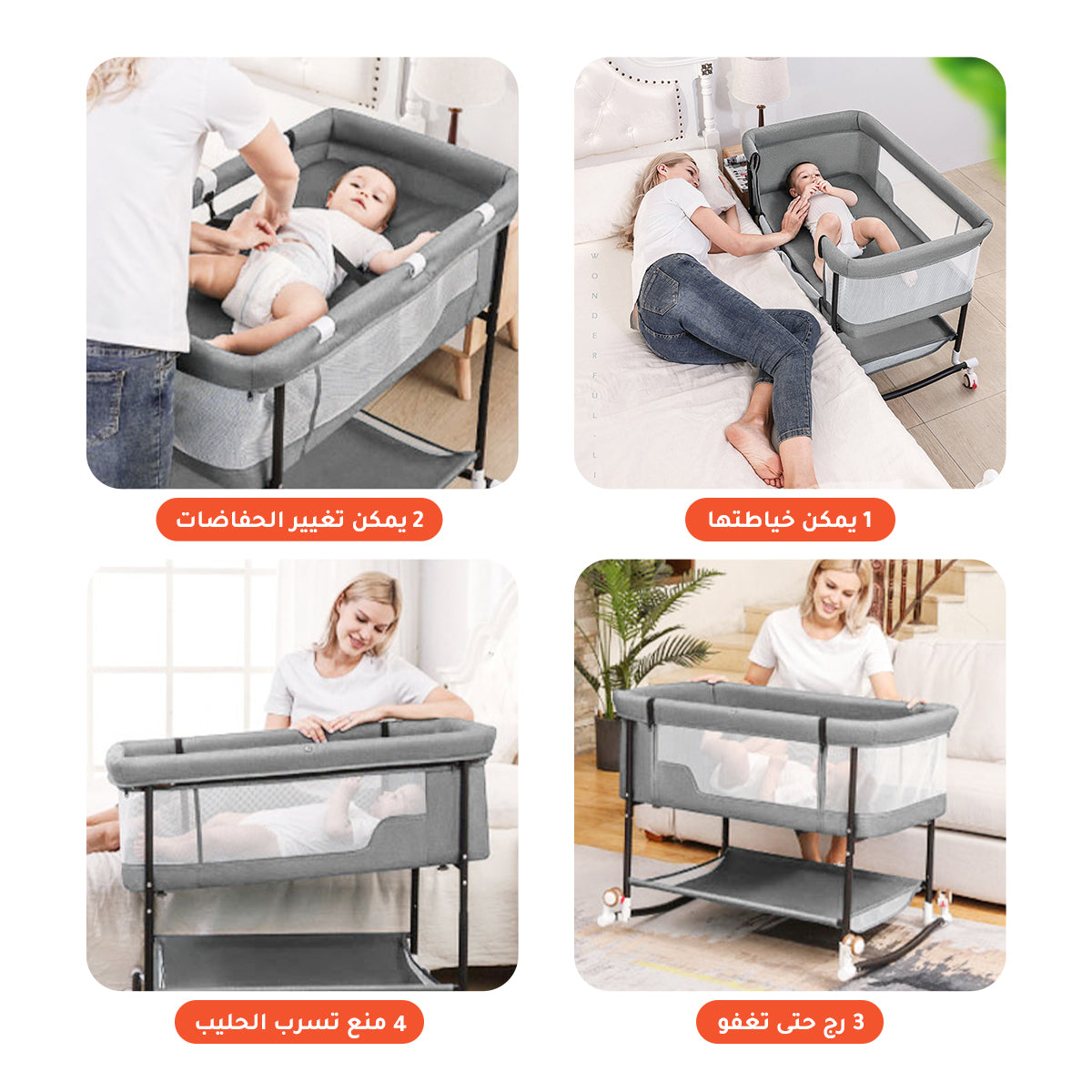 Crib newborn baby crib bed mobile portable children sleeping basket bed European-style folding crib versatile