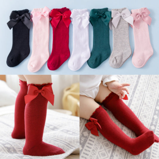 Children's Bowknot Knee-High Stockings