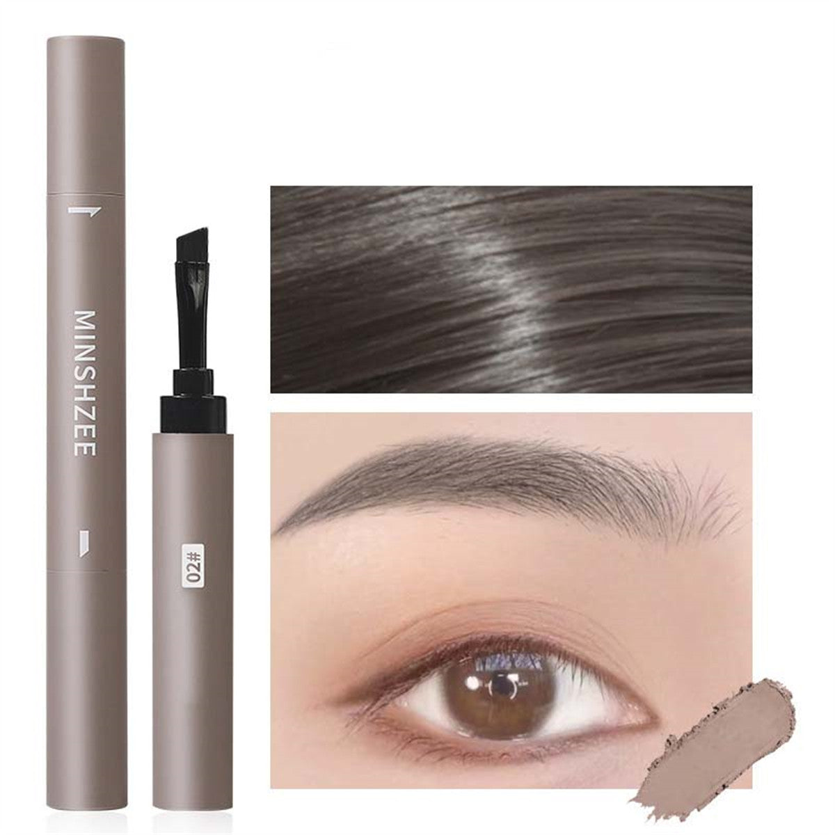 Natural three-dimensional multi-functional waterproof and sweat-proof eyebrow dye