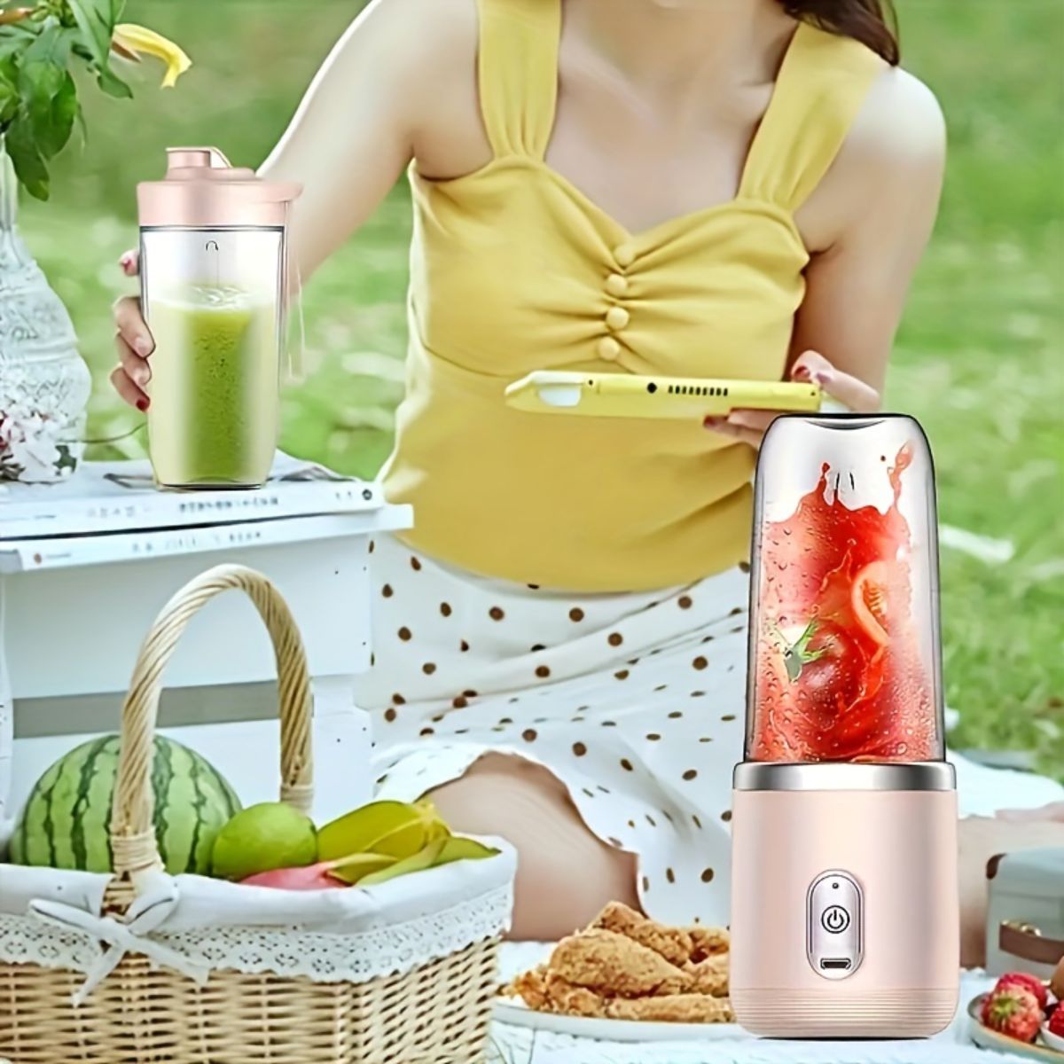 Portable rechargeable small multifunctional juicer