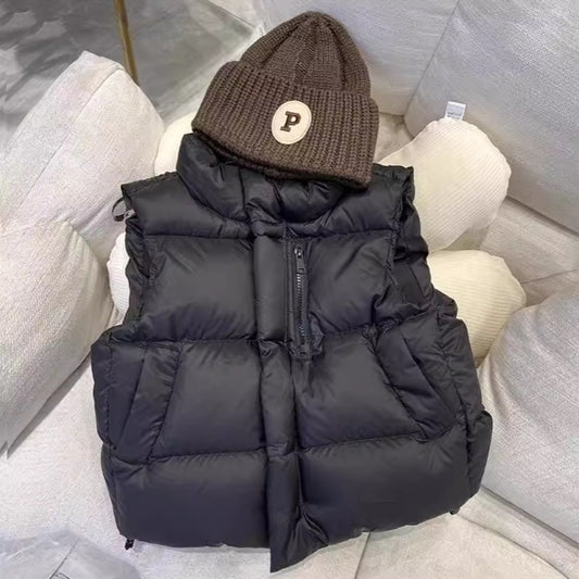 Winter girls and boys down cotton vest