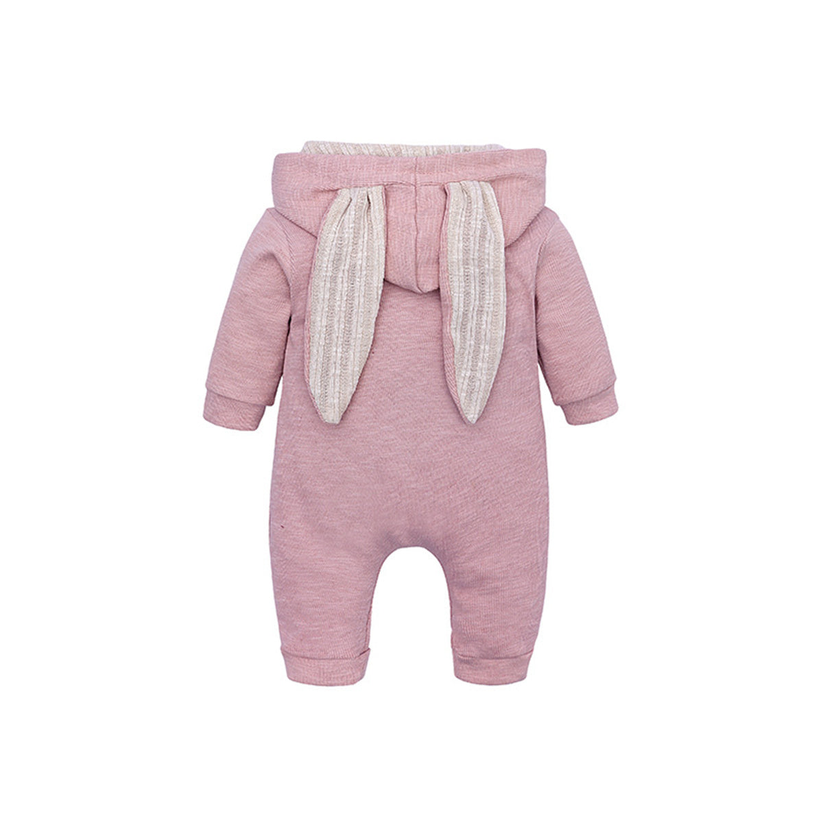 Baby big ears bunny hooded zipper romper