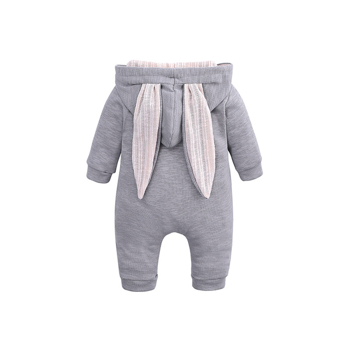 Baby big ears bunny hooded zipper romper