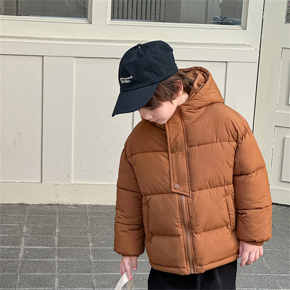 children's winter short down jacket