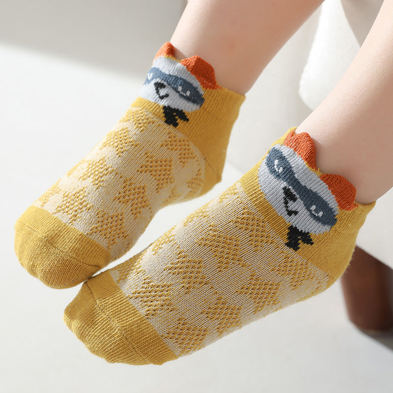 Children's 5-pack animal mesh socks