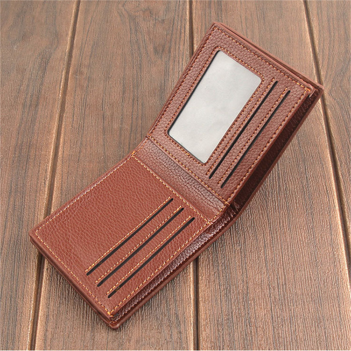 Men's Retro Fashion Zipper Short Multifunctional Card Holder Wallet