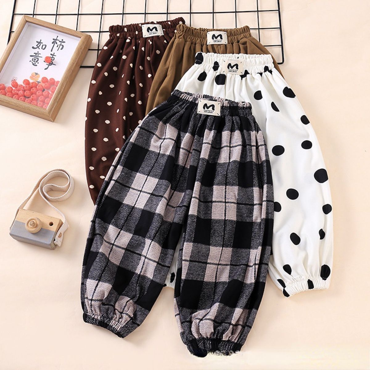 New style children's pants for spring and summer, children's single pants, outerwear pants, girls' pants, boys' pants, baby loose and thin bloomers