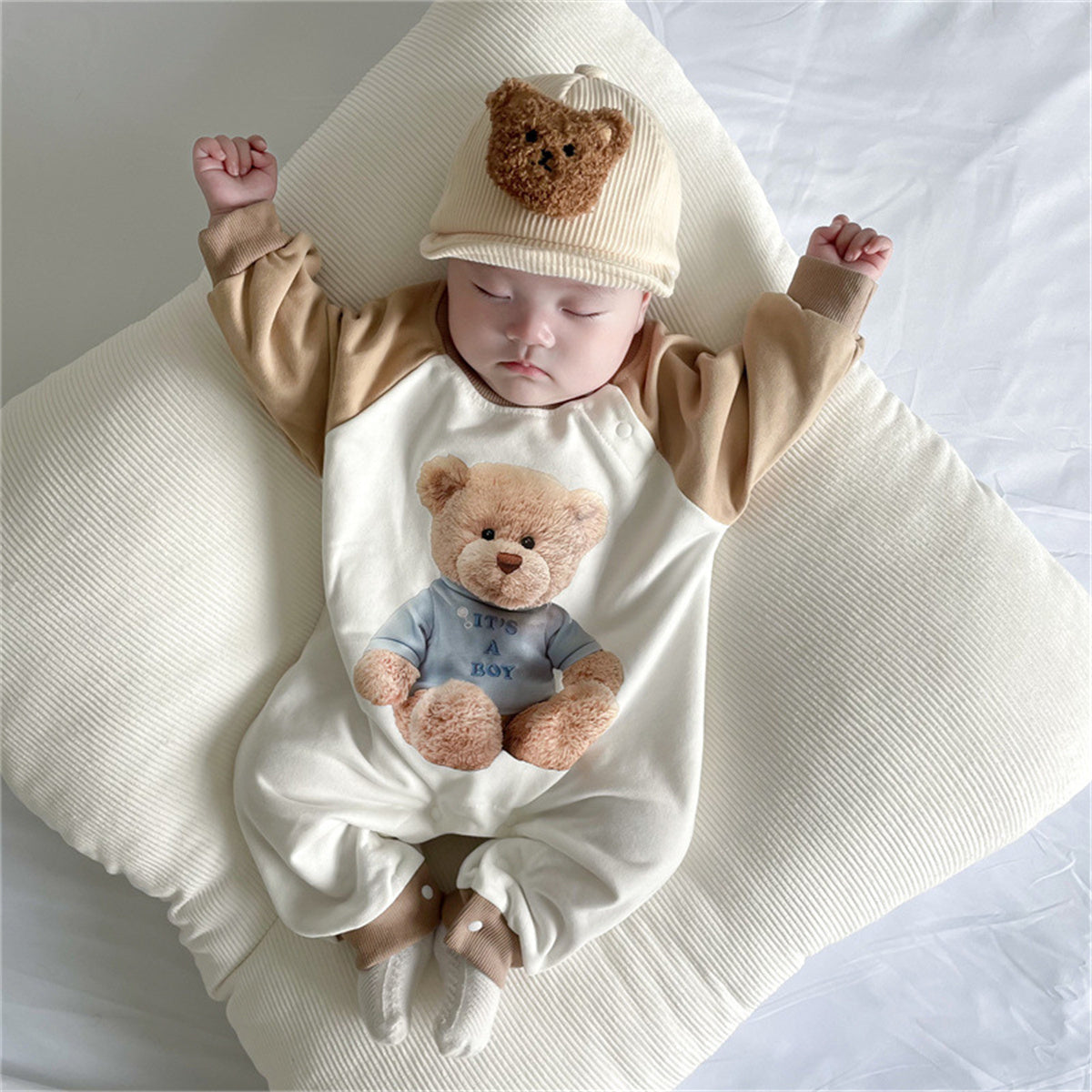 Large collection of khaki bear trendy sweater style jumpsuit