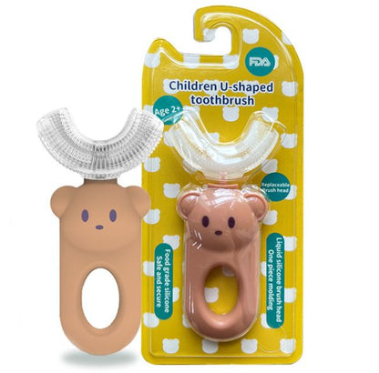 U-Shaped Kids Toothbrush with Soft Bristles