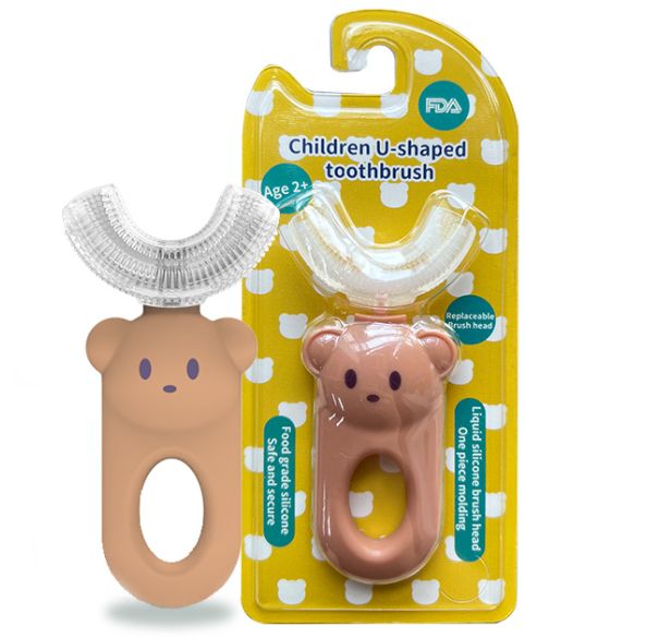 U-Shaped Kids Toothbrush with Soft Bristles