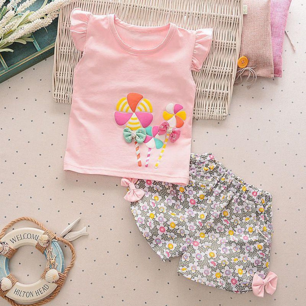 Children's clothing new summer short-sleeved vest children's suit