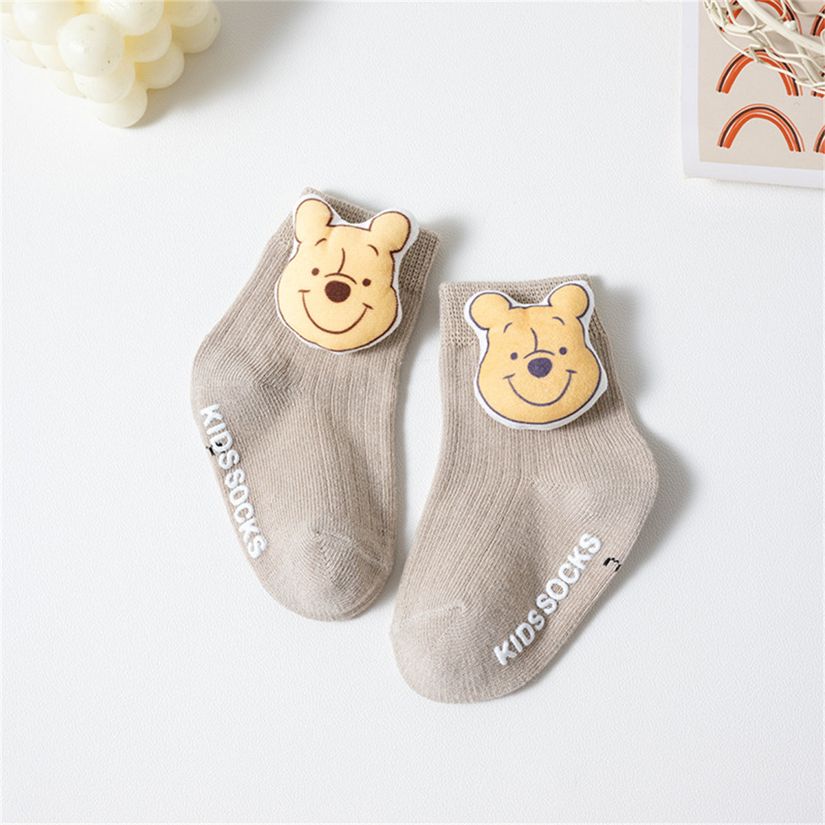 Children's autumn and winter cute doll socks infant mid-tube short socks