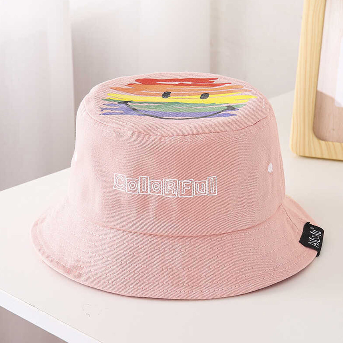 Children's cartoon smiling face sunshade fisherman hat