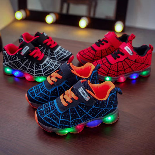 Toddler boys' spider shoes with cool breathable sneakers