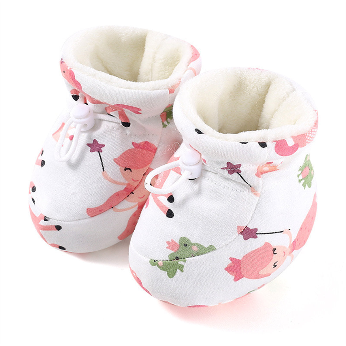 Infant and toddler boys and girls velvet shoe covers for winter, soft, skin-friendly, and non-falling cotton shoes