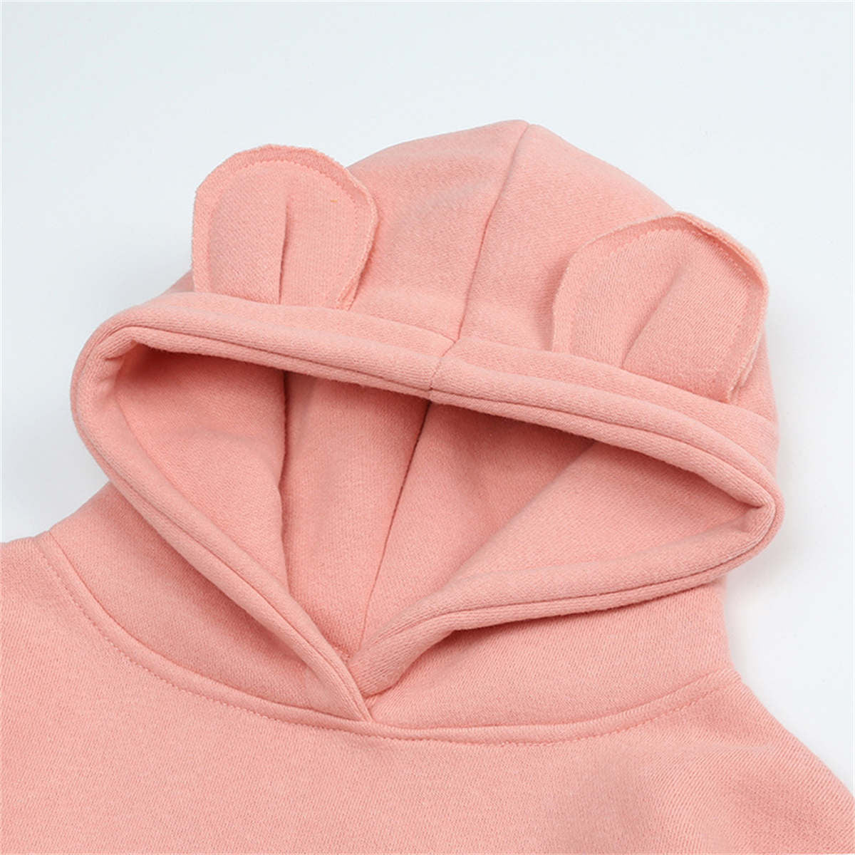 Children&#39;s spring, autumn and winter bear ears hooded fleece sweatshirt