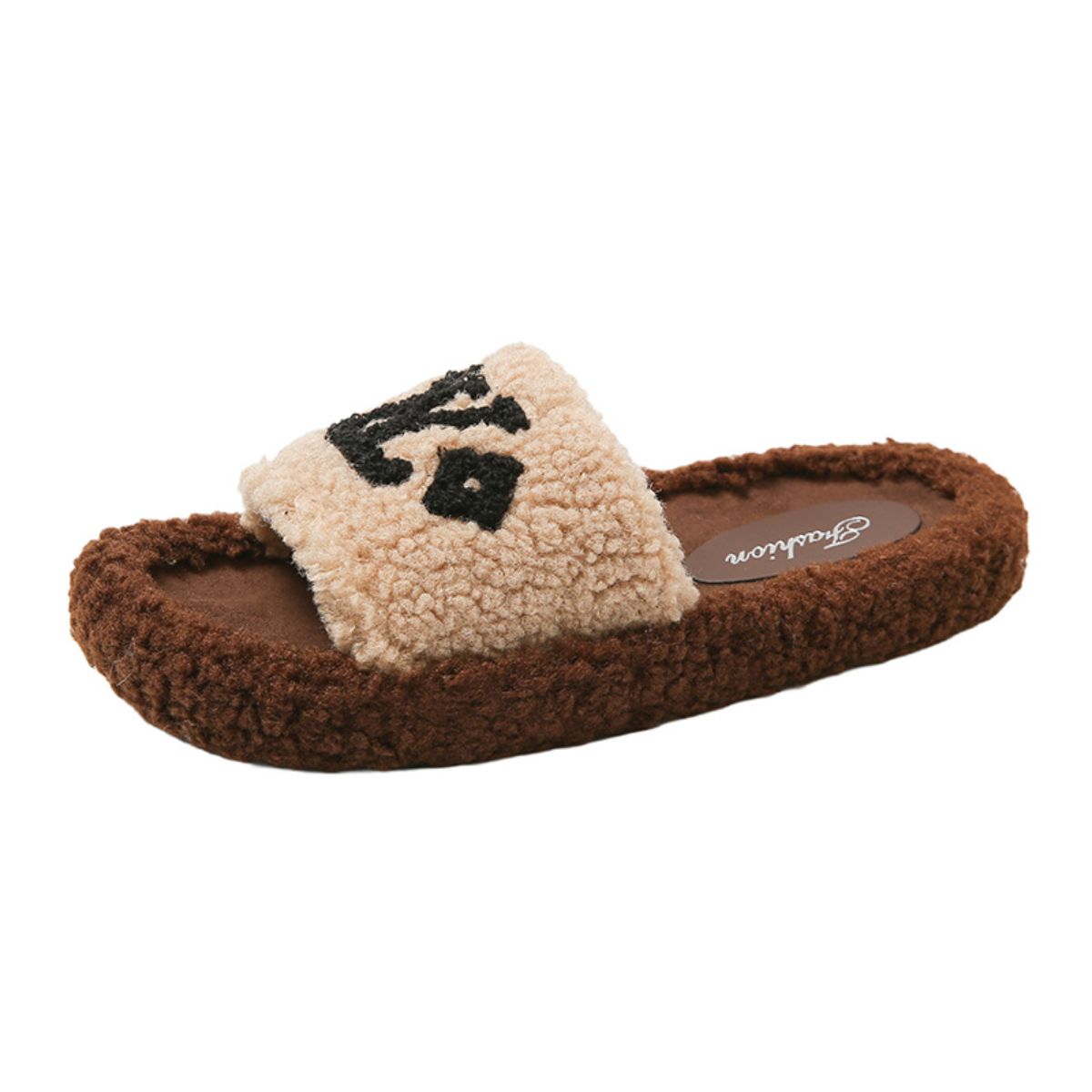 Versatile retro comfortable stylish fur slippers