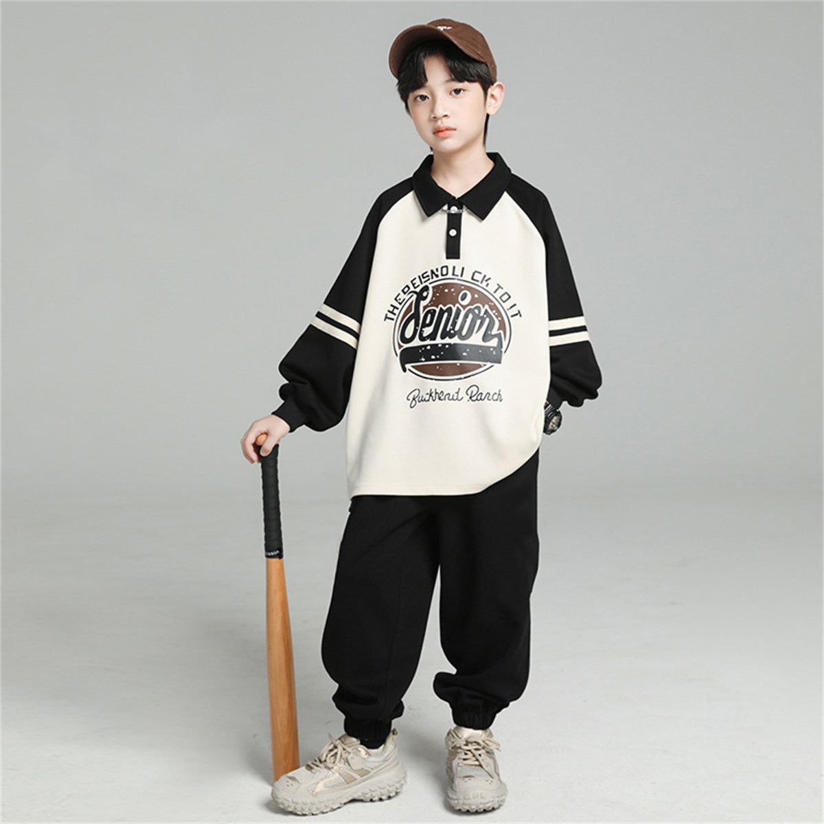 Boys sports sweatshirt T-shirt polo suit