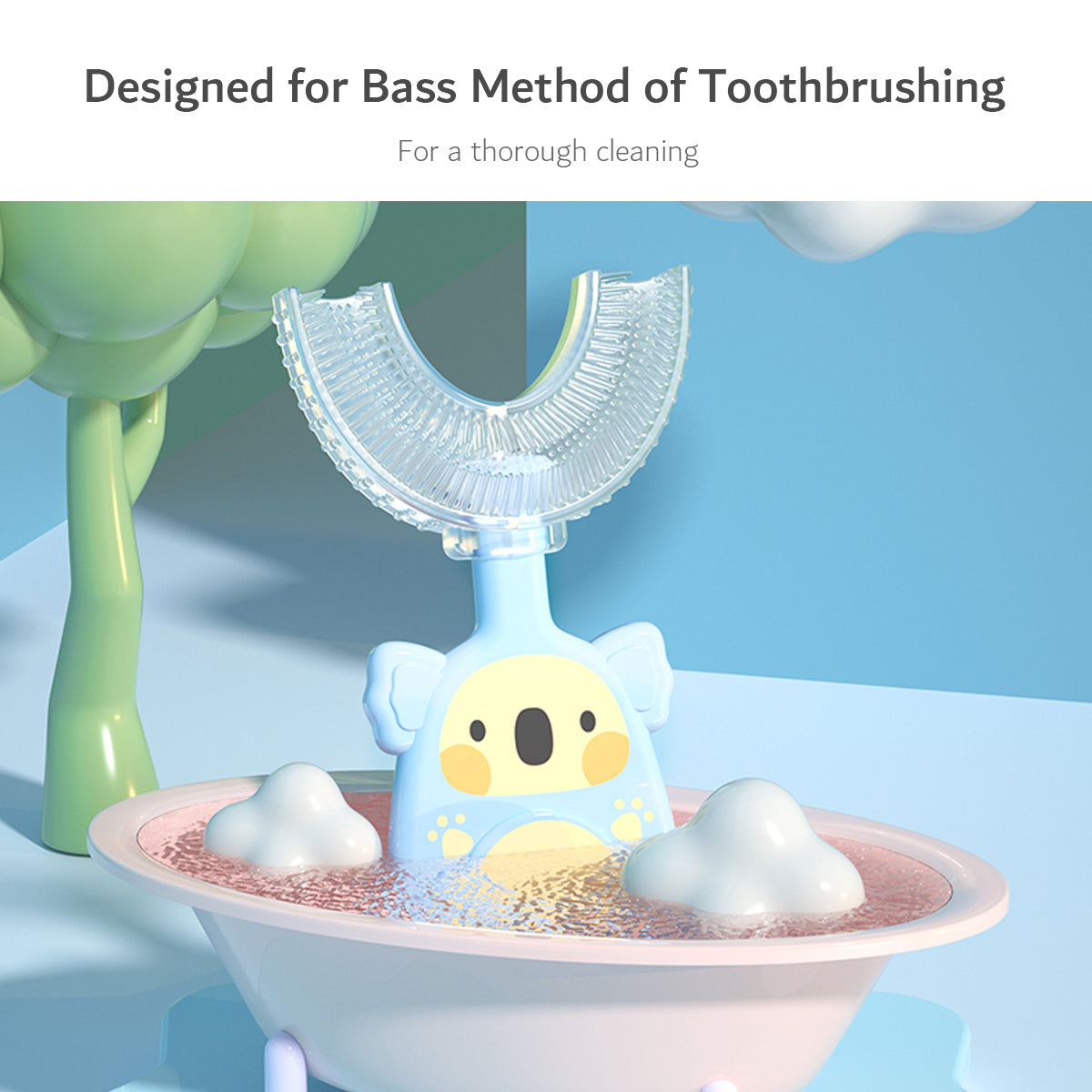 Koala Shape Baby Mouth U-shaped Toothbrush