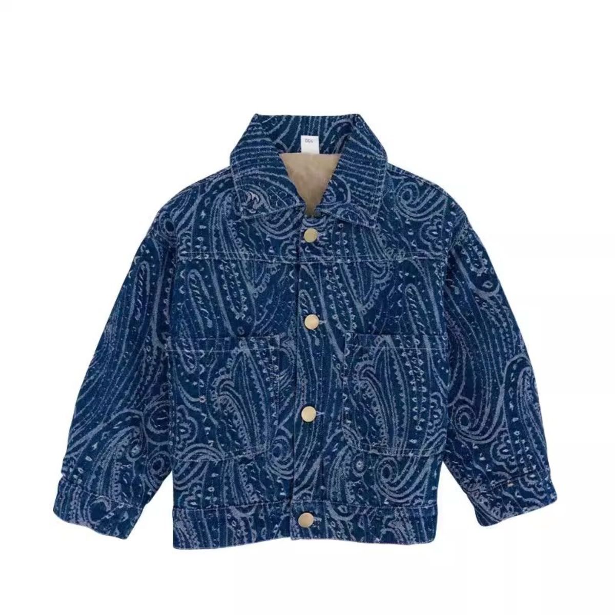 Boys' denim fleece jacket