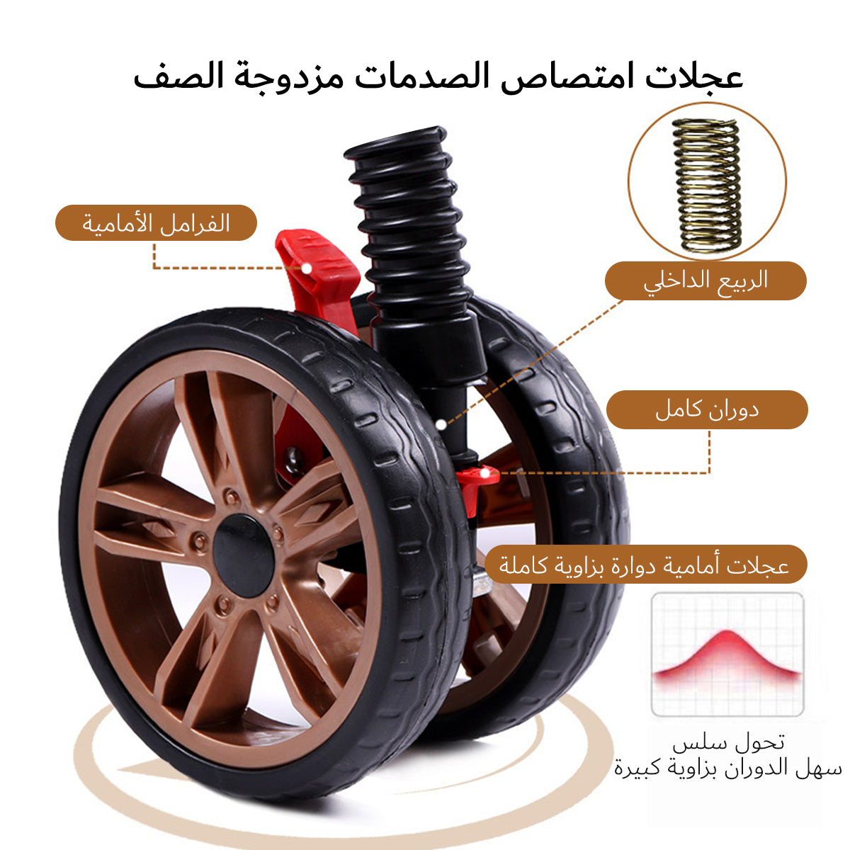 عربة أطفال قابلة للطي بأربع عجلات وقابلة للعكس