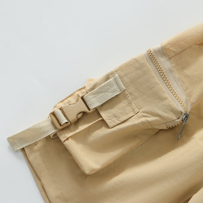 Cropped cargo shorts