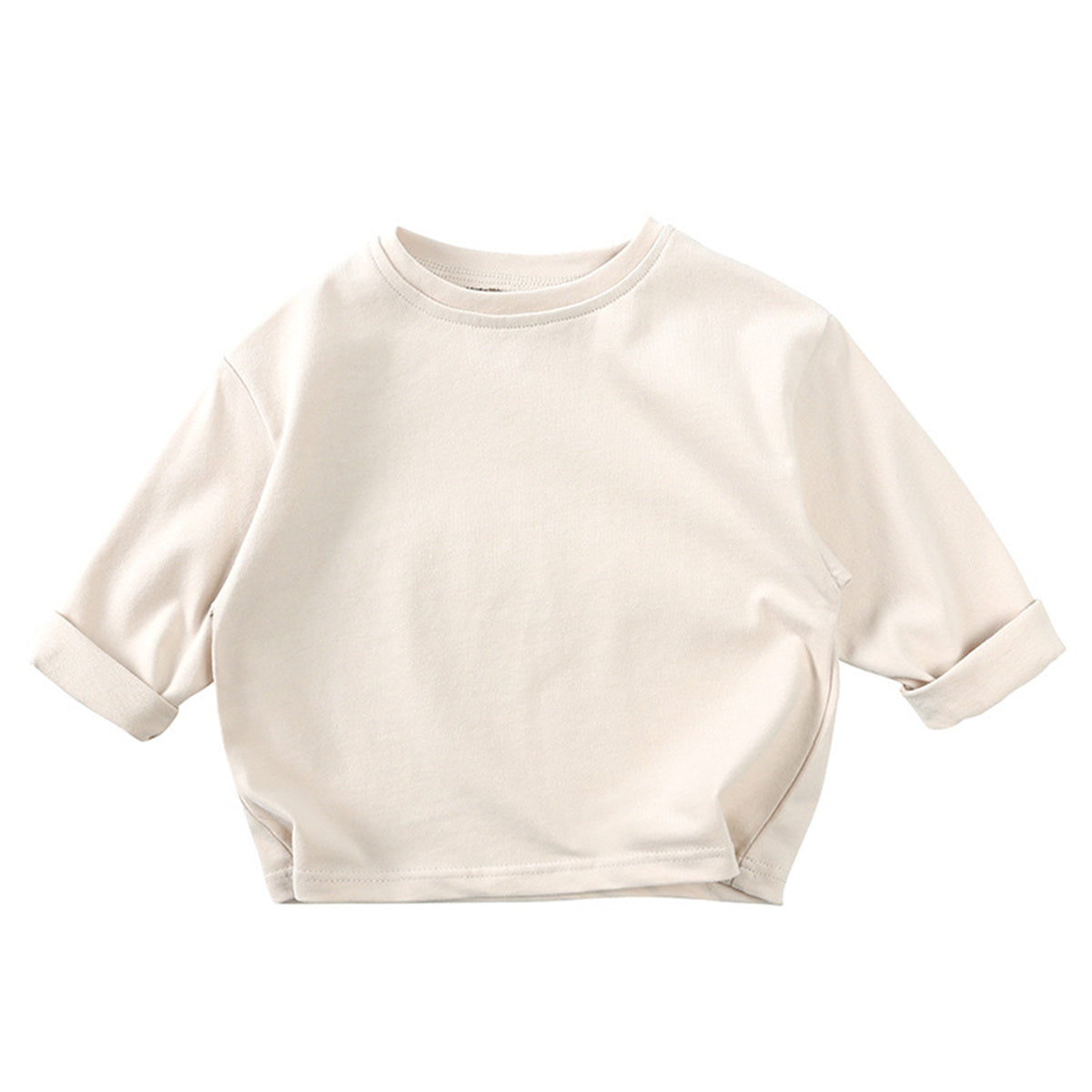 Children&#39;s pure cotton spring and autumn drop shoulder long sleeve bottoming shirt