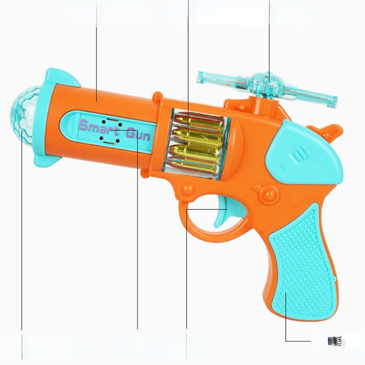 Space projection luminous toy gun