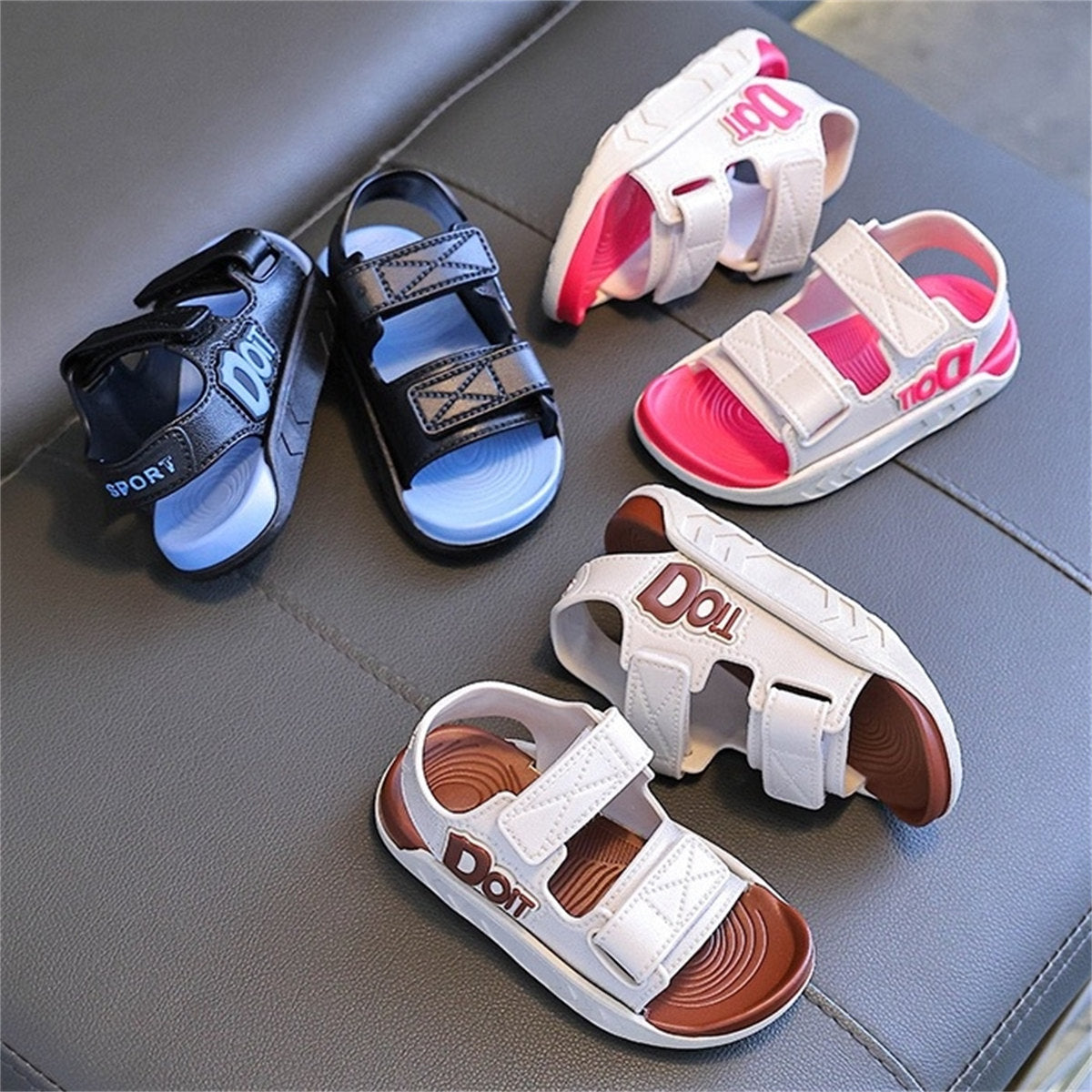 Children's Alphabet Soft Velcro Casual Sandals