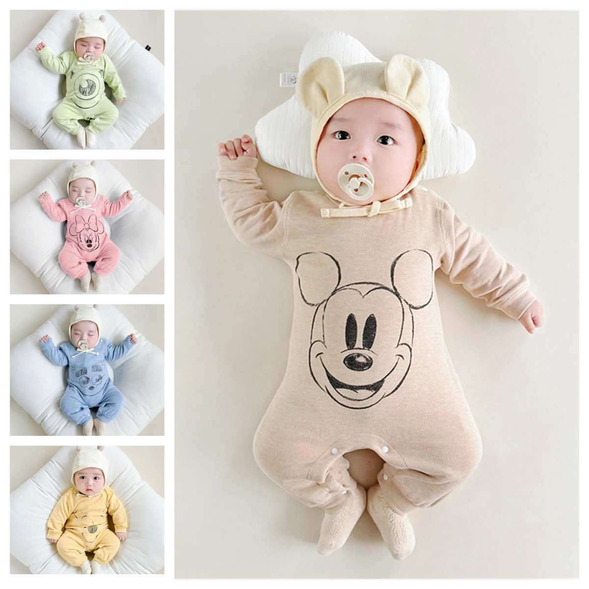 Infant wool silk autumn and winter warm romper