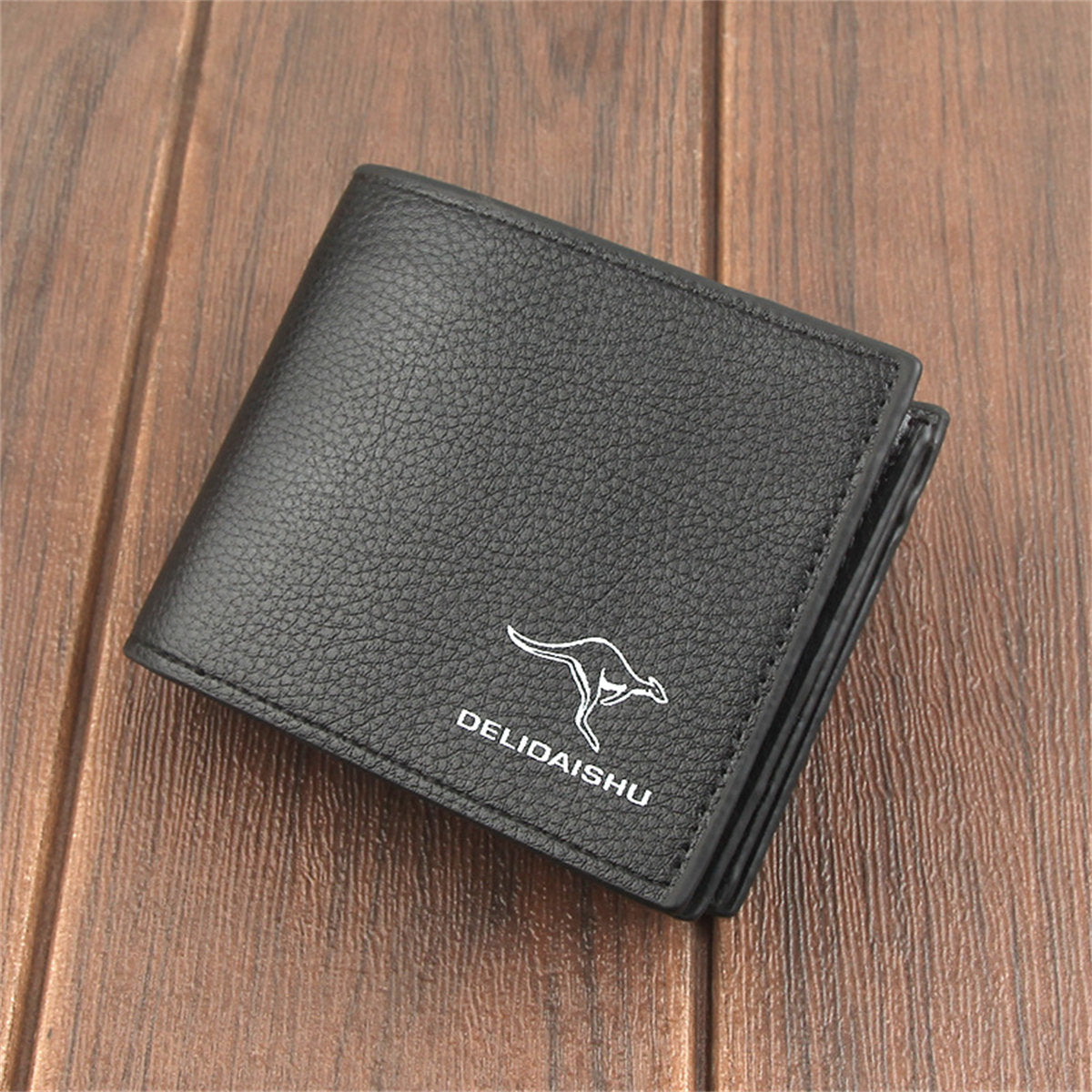 Men's Retro Fashion Zipper Short Multifunctional Card Holder Wallet